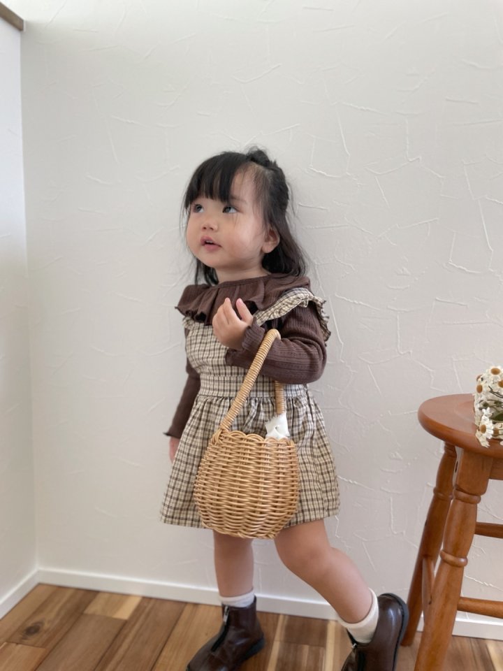 【mimi market】 Check over all rompers