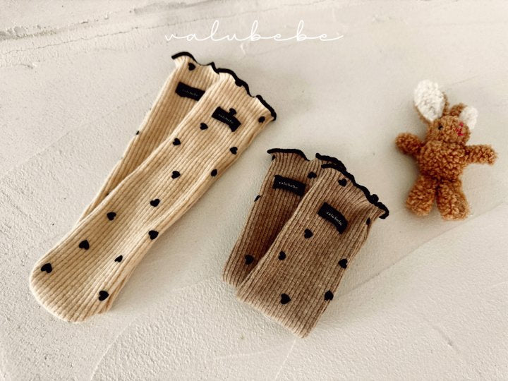 【valubebe】 Heart Heart Doll socks (Bebe)