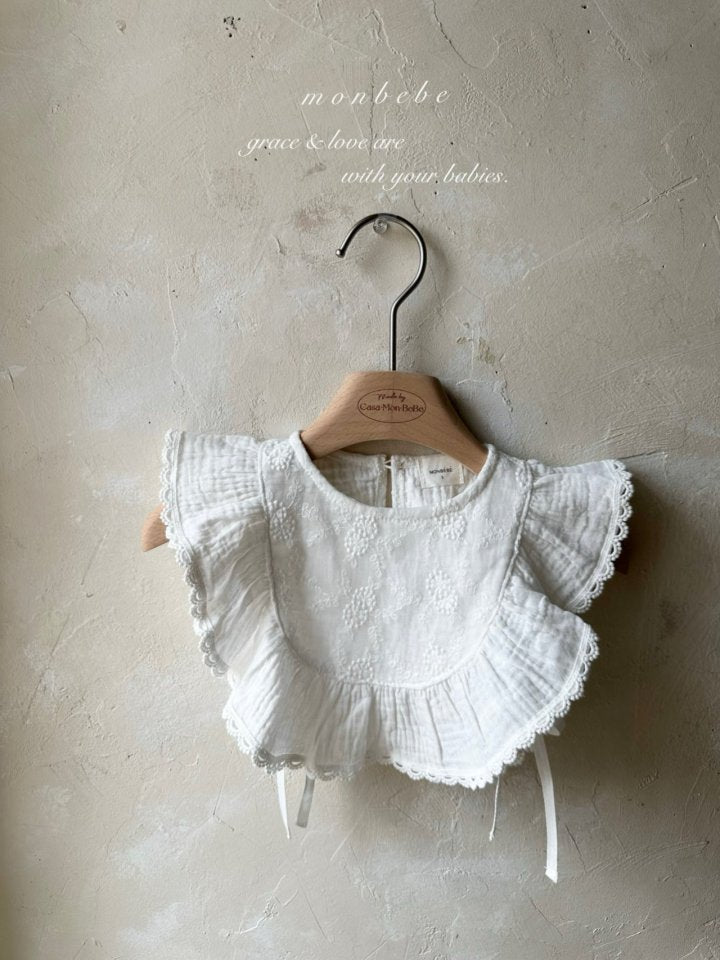 【monbebe】 Lace Frill bib