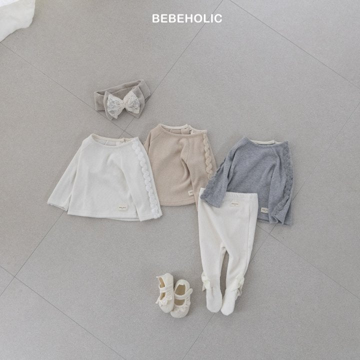 【bebeholic】 Wave sleeve T-shirts