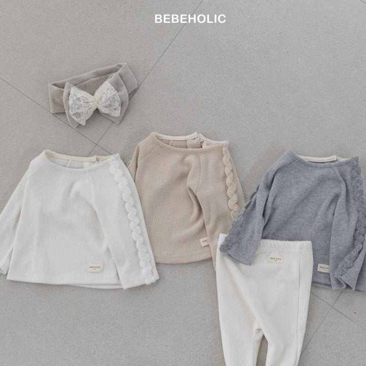 【bebeholic】 Wave sleeve T-shirts