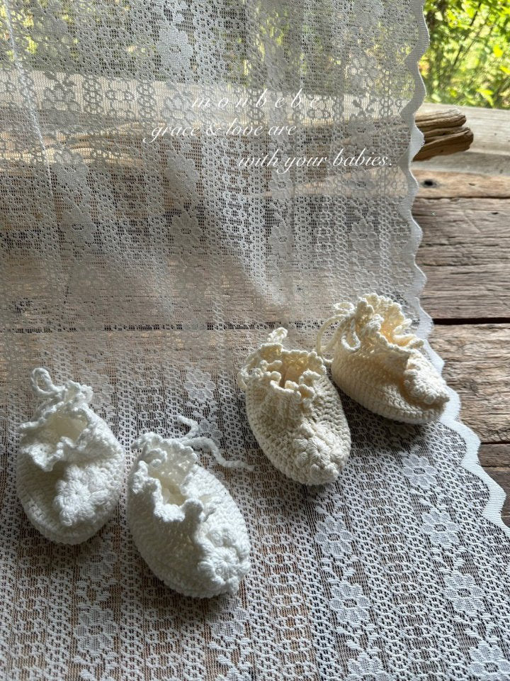 【monbebe】 Handmade knit shose