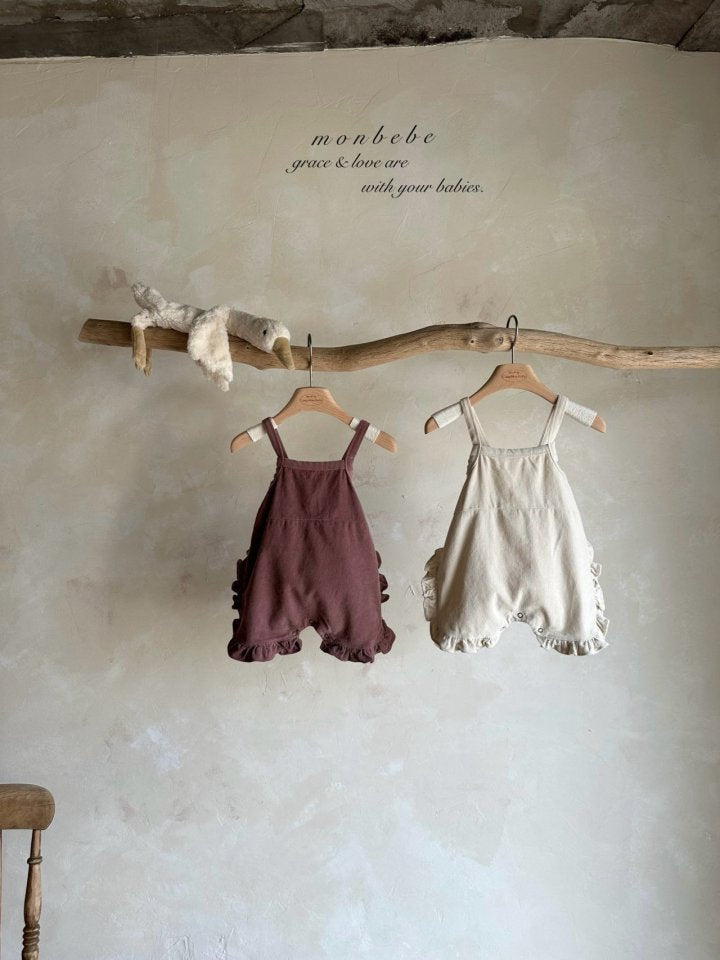 【monbebe】 Frill Golden overall Pants