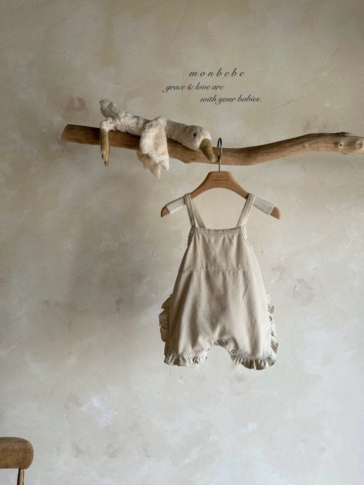 【monbebe】 Frill Golden overall Pants