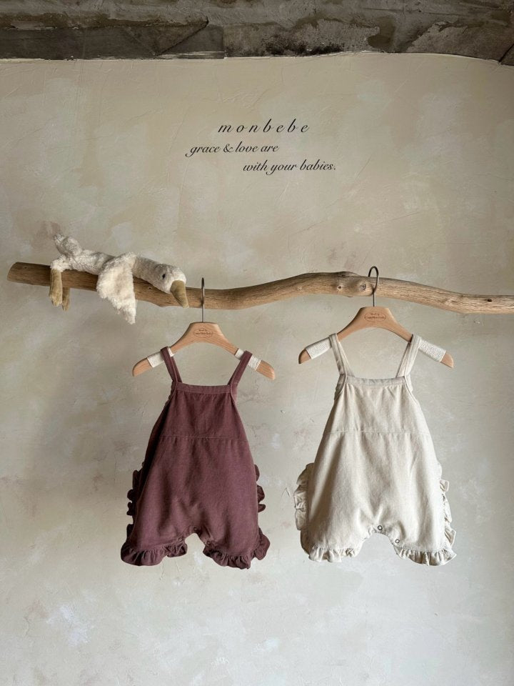 【monbebe】 Frill Golden overall Pants