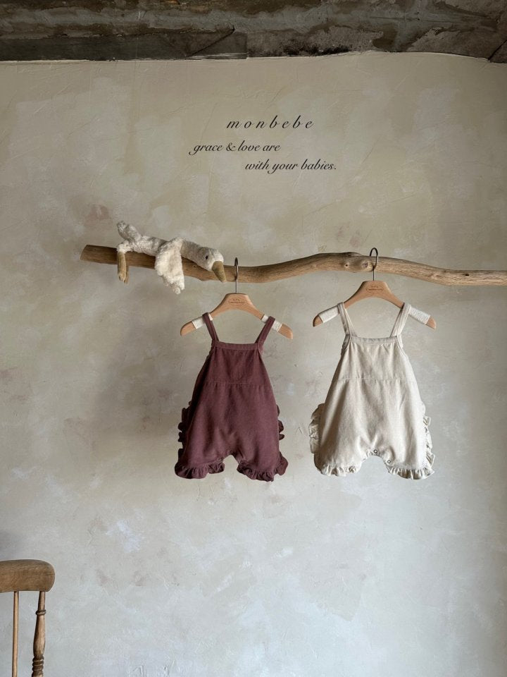 【monbebe】 Frill Golden overall Pants