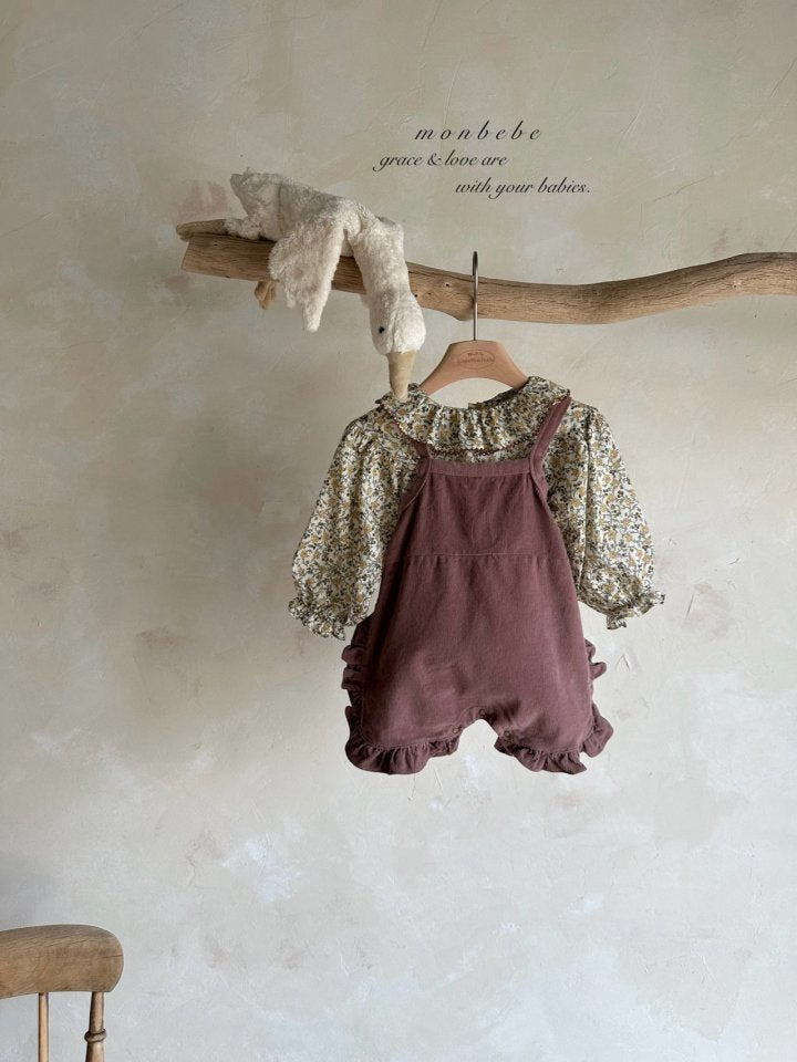 【monbebe】 Frill Golden overall Pants