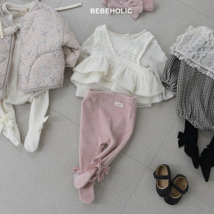【bebeholic】 Ribbon foot leggings