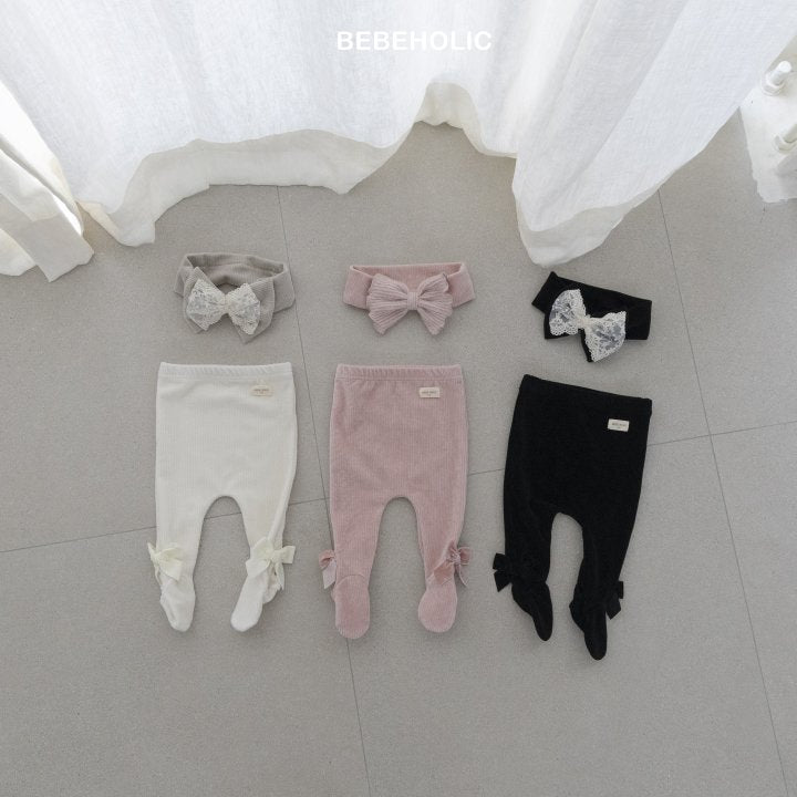 【bebeholic】 Ribbon foot leggings
