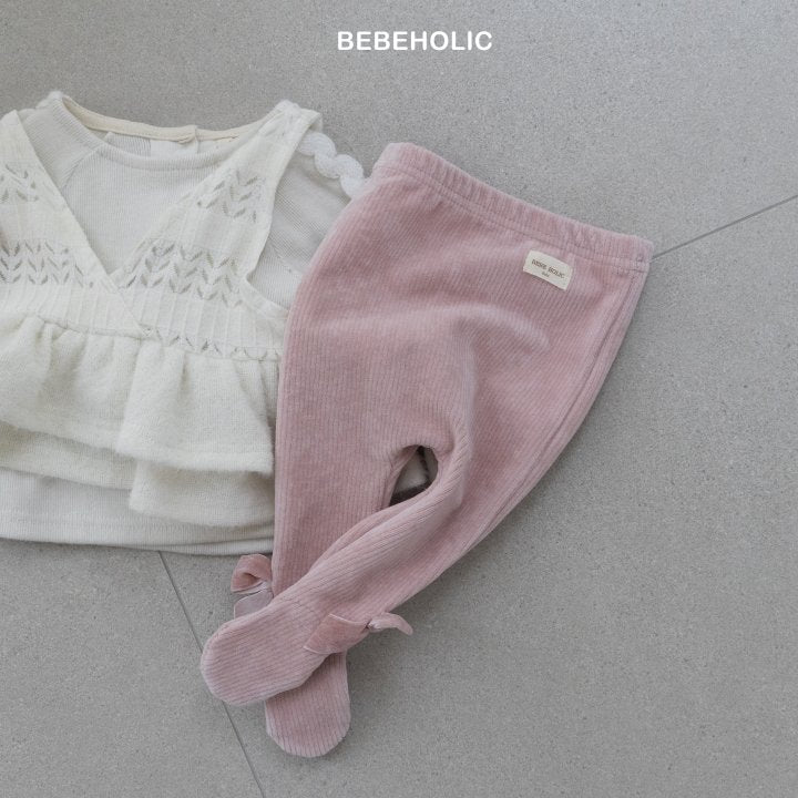 【bebeholic】 Ribbon foot leggings