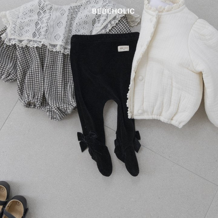 【bebeholic】 Ribbon foot leggings