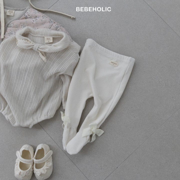 【bebeholic】 Ribbon foot leggings