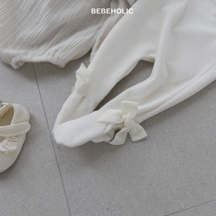 【bebeholic】 Ribbon foot leggings