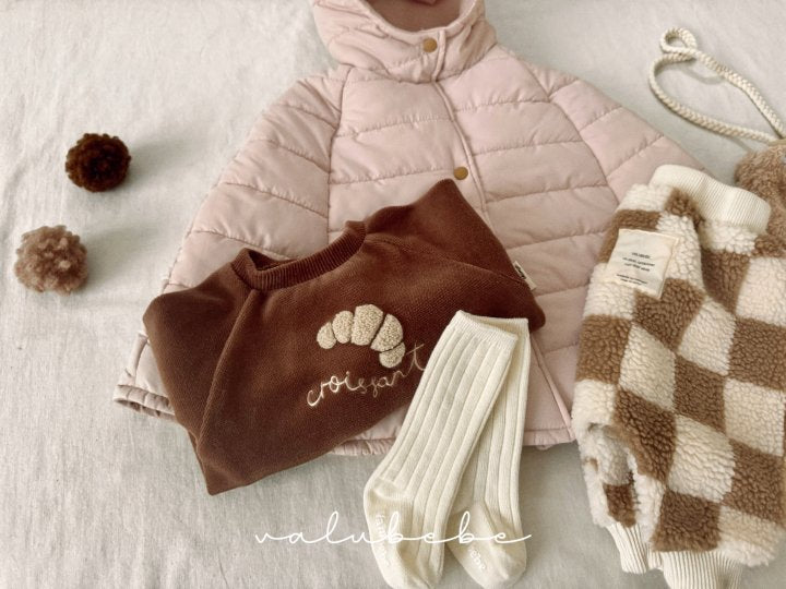 【valubebe】 Croissant Velour Man-to-Man (Bebe)