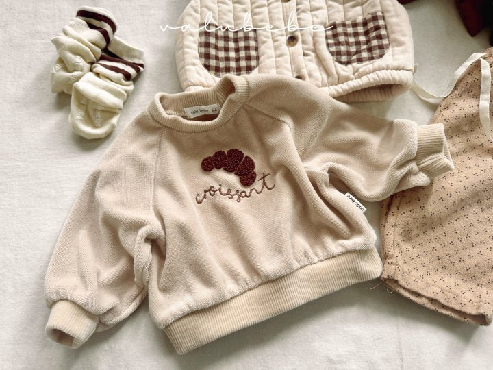 【valubebe】 Croissant Velour Man-to-Man (Bebe)