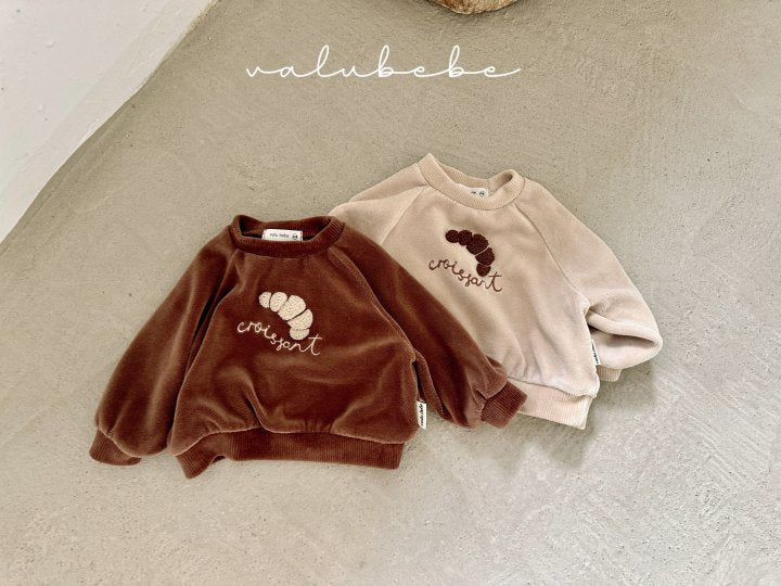 【valubebe】 Croissant Velour Man-to-Man (Bebe)