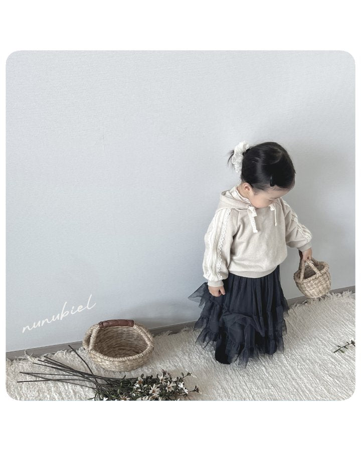 【nunubiel】 lace hood t-shirts