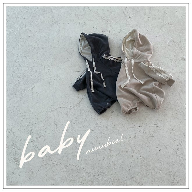 【nunubiel】 lace hood romper