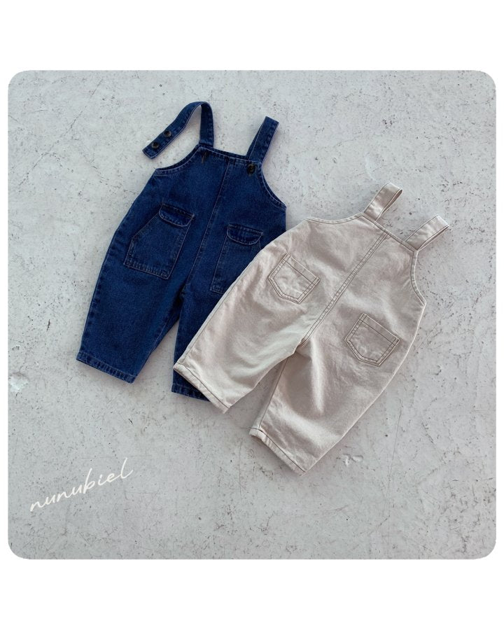 【nunubiel】 pocket denim suspender