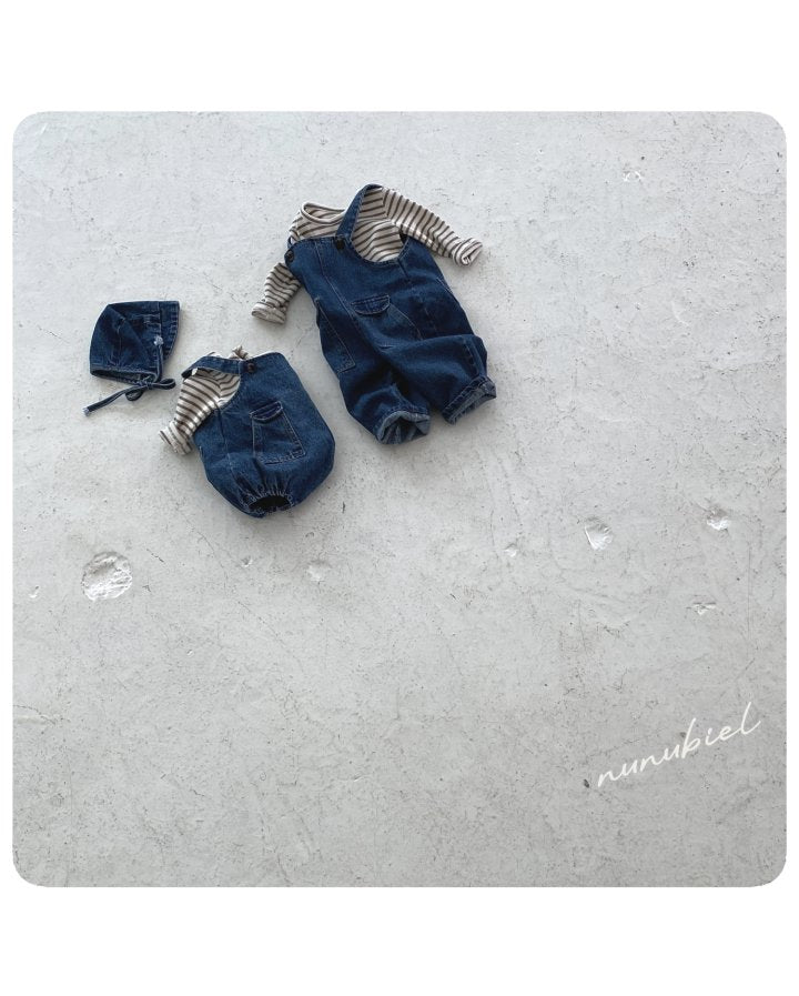 【nunubiel】 pocket denim suspender