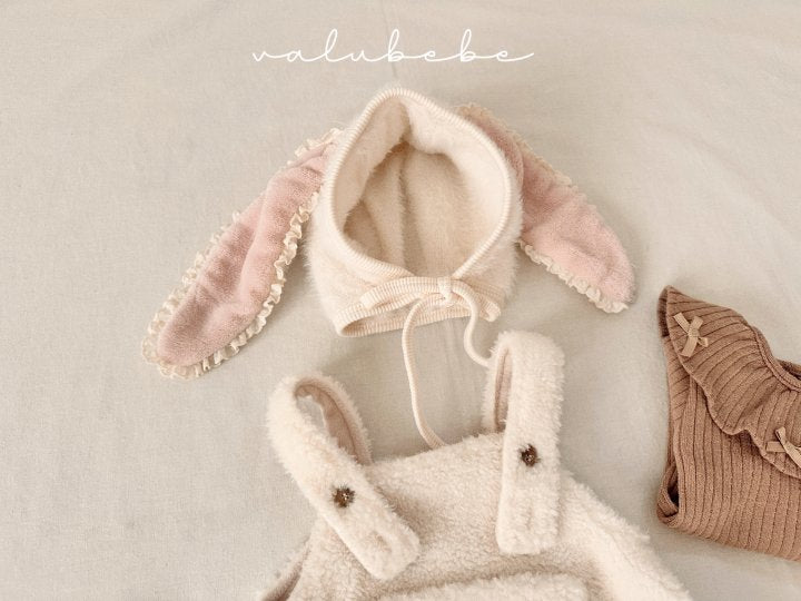 【valubebe】 Bunny Fur Bonnet Hat (Bebe)