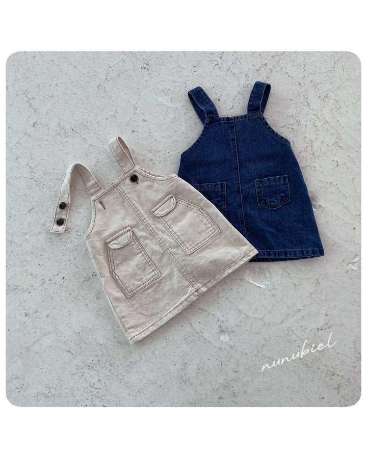 【nunubiel】 pocket denim dress
