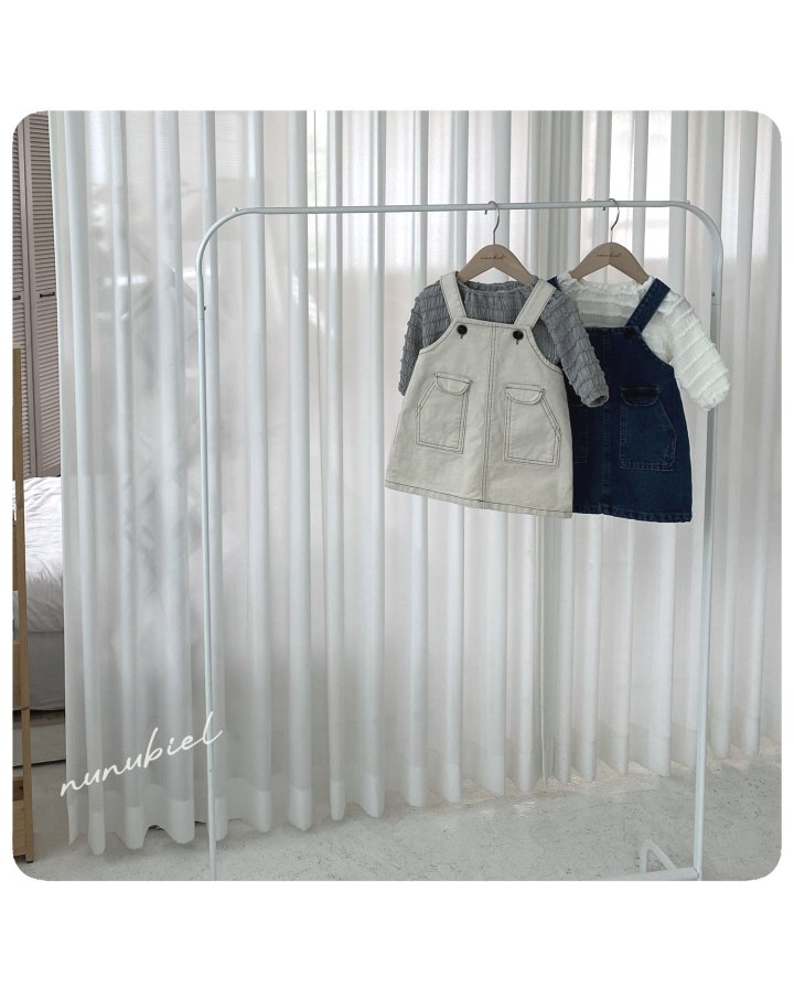 【nunubiel】 pocket denim dress