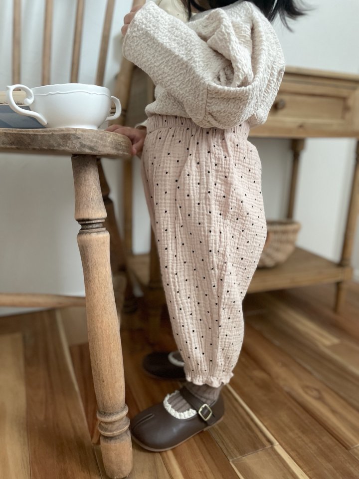 【mimi market】 Dot Frill Pants