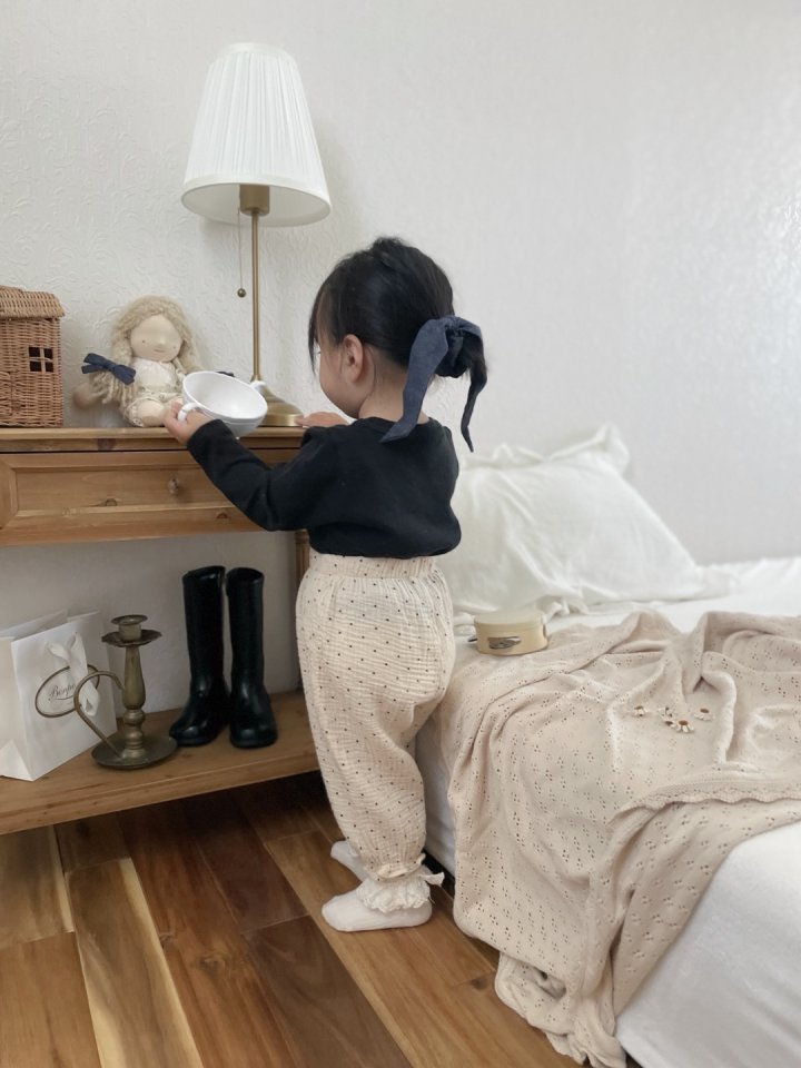 【mimi market】 Dot Frill Pants