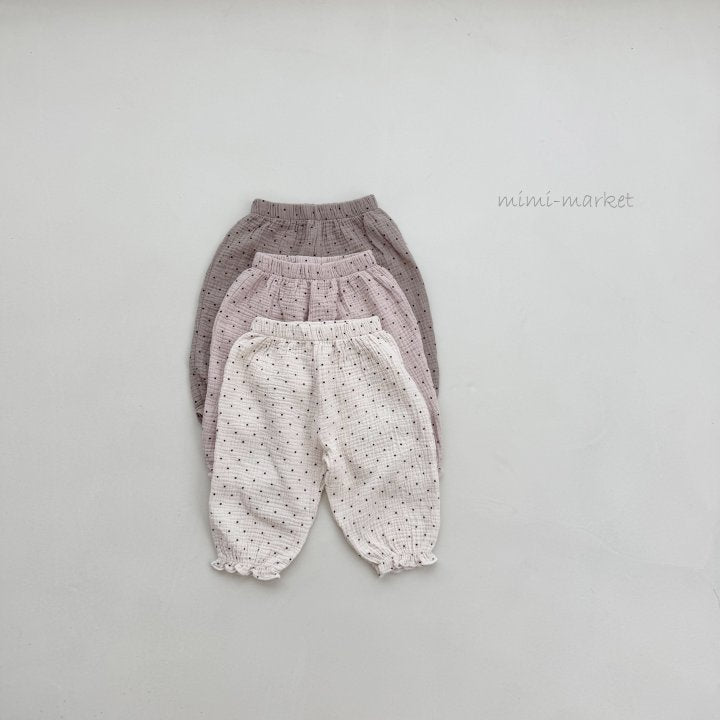 【mimi market】 Dot Frill Pants