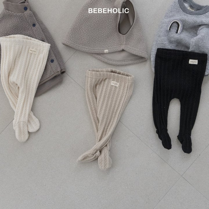 【bebeholic】 Leather foot leggings