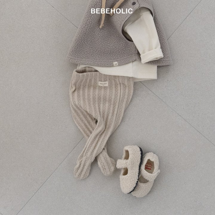 【bebeholic】 Leather foot leggings