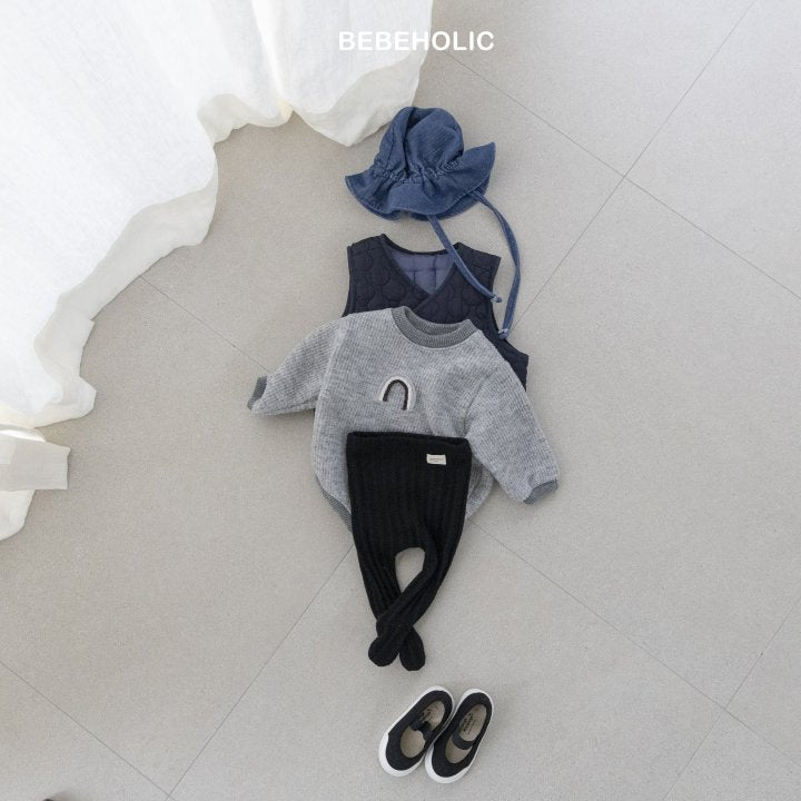 【bebeholic】 Leather foot leggings