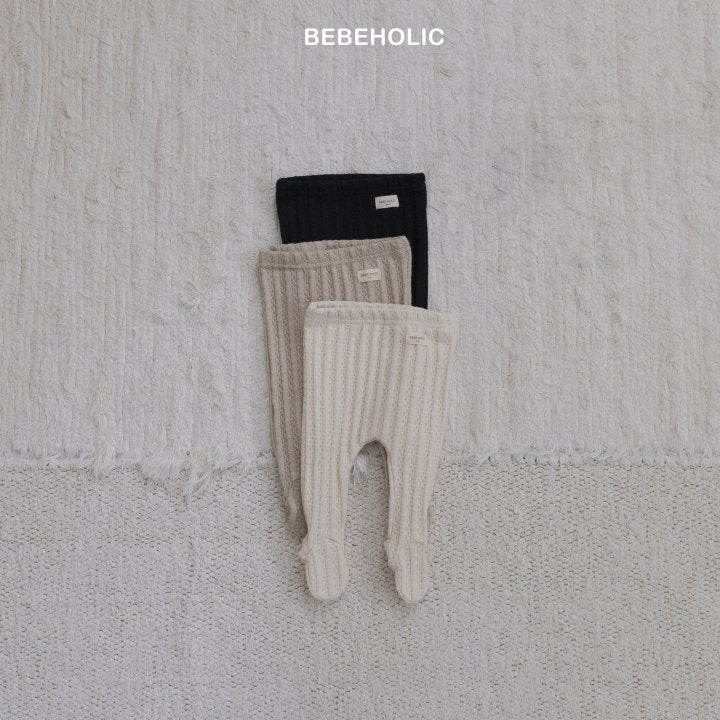 【bebeholic】 Leather foot leggings