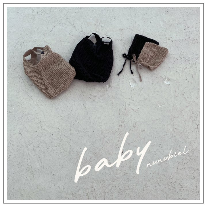【nunubiel】 blergy romper & bonnet