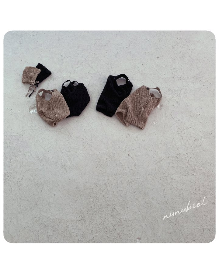 【nunubiel】 blergy romper & bonnet