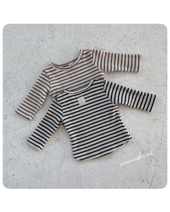 【nunubiel】 bebe stripe t-shirts