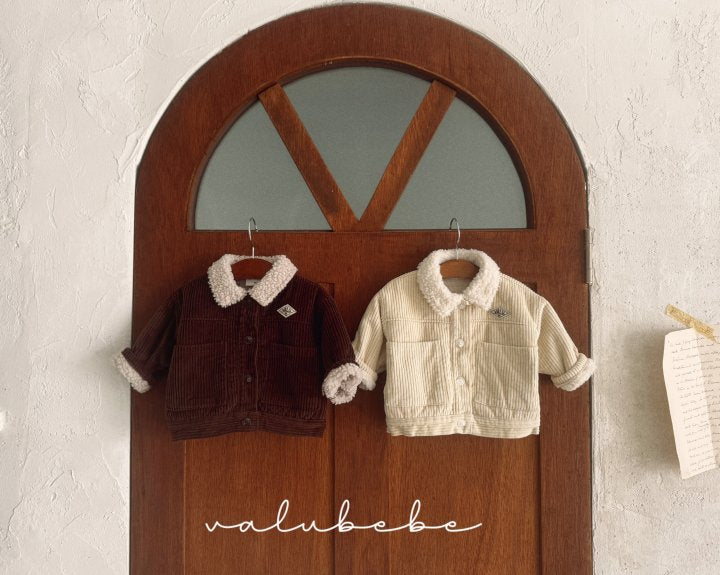 【valubebe】 Corduroy dumbbell jacket (bebe, kids)