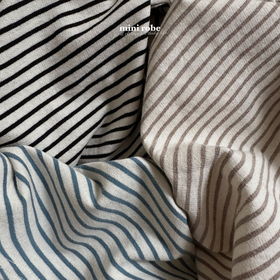 NEW【minirobe】 stripe whole garment T　