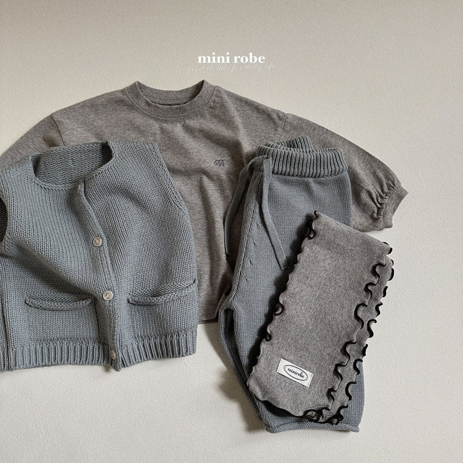 NEW【minirobe】 doldol knit pants　