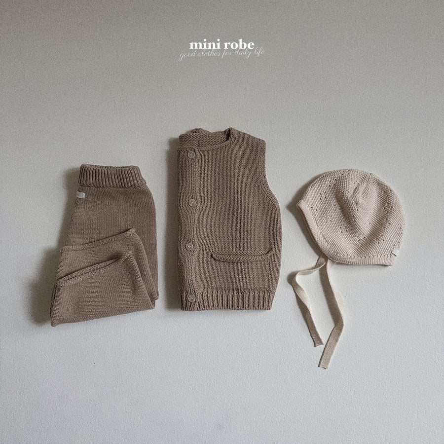 NEW【minirobe】 doldol knit pants　