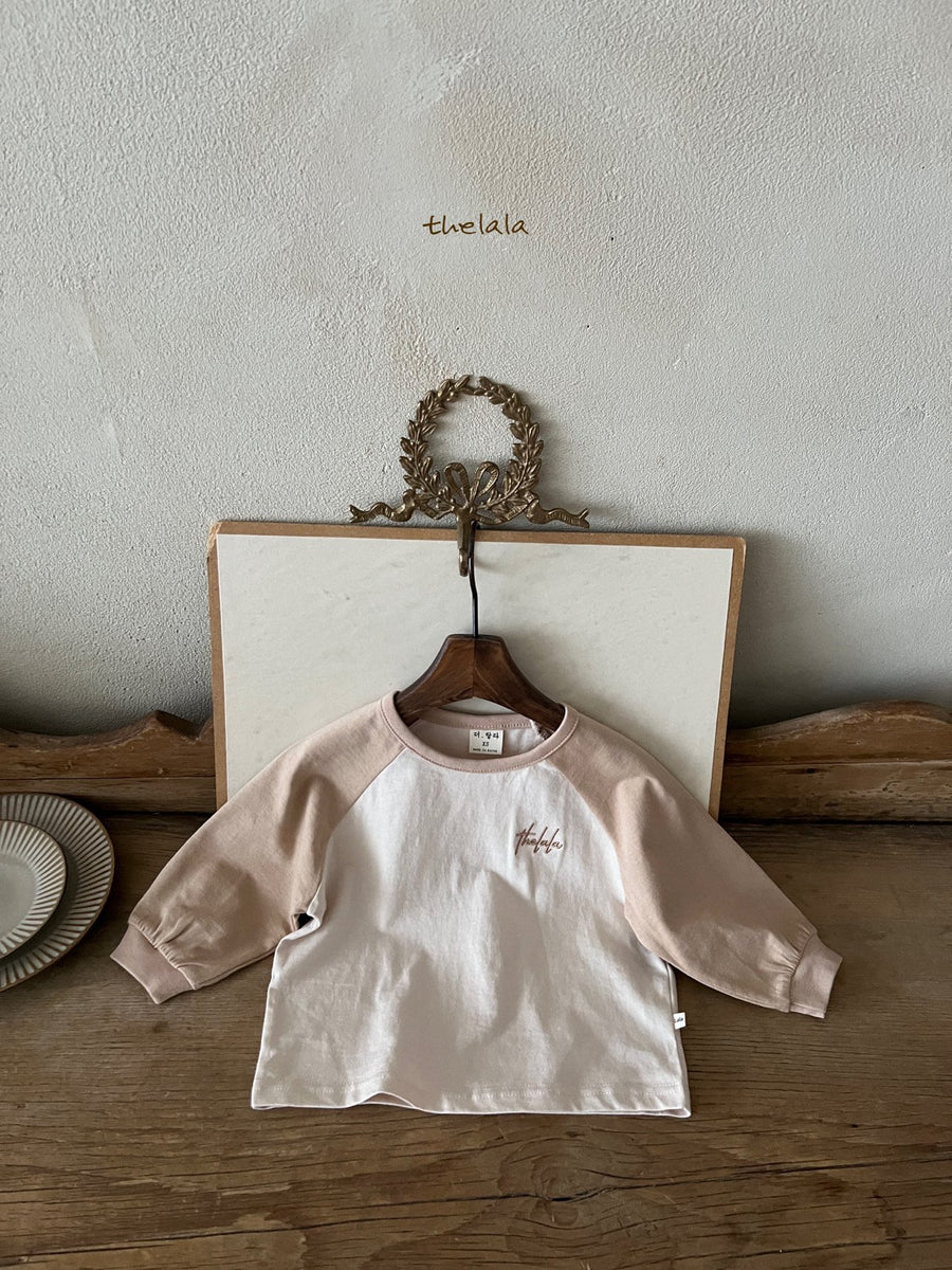 NEW【thelala】 カラー ラグラン Tシャツ
