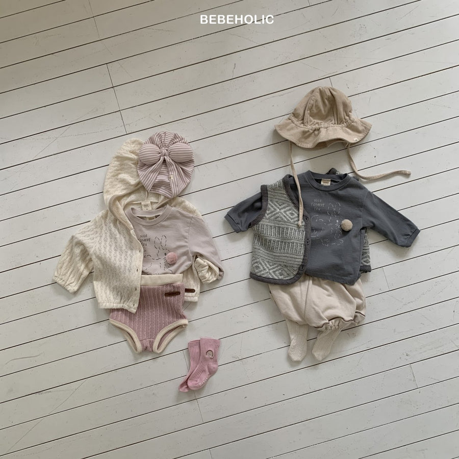 【bebeholic】 Rabbit bangwool T