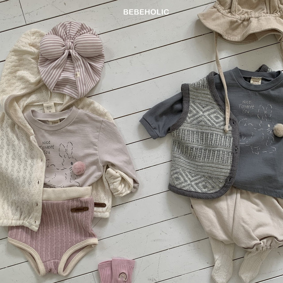 【bebeholic】 Rabbit bangwool T