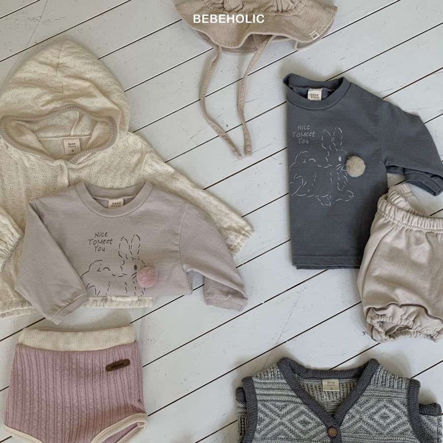 【bebeholic】 Rabbit bangwool T