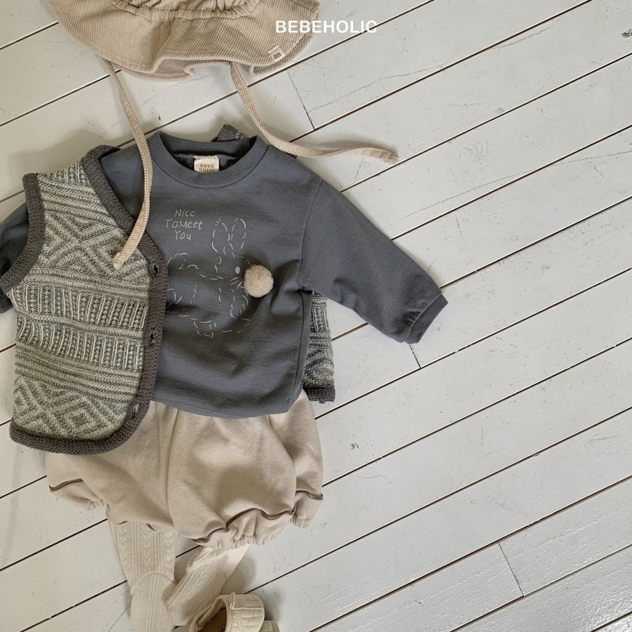 【bebeholic】 Rabbit bangwool T
