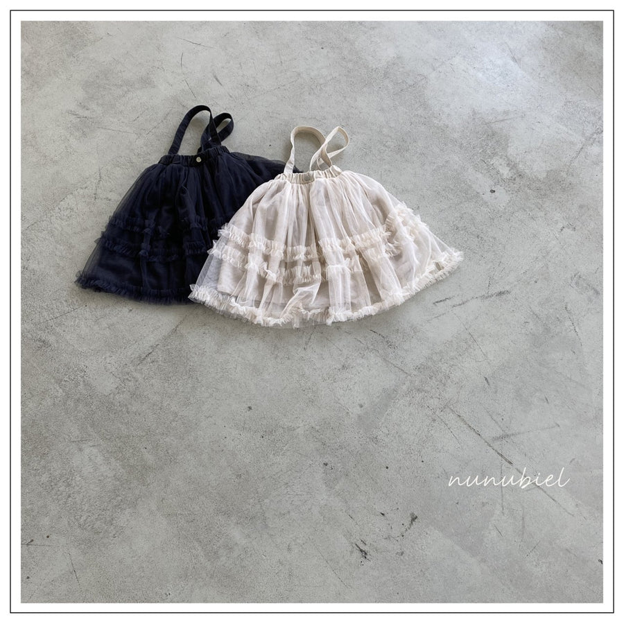 【nunubiel】 frill net dress