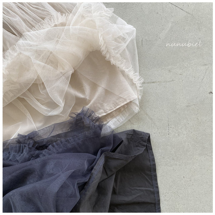 【nunubiel】 frill net dress