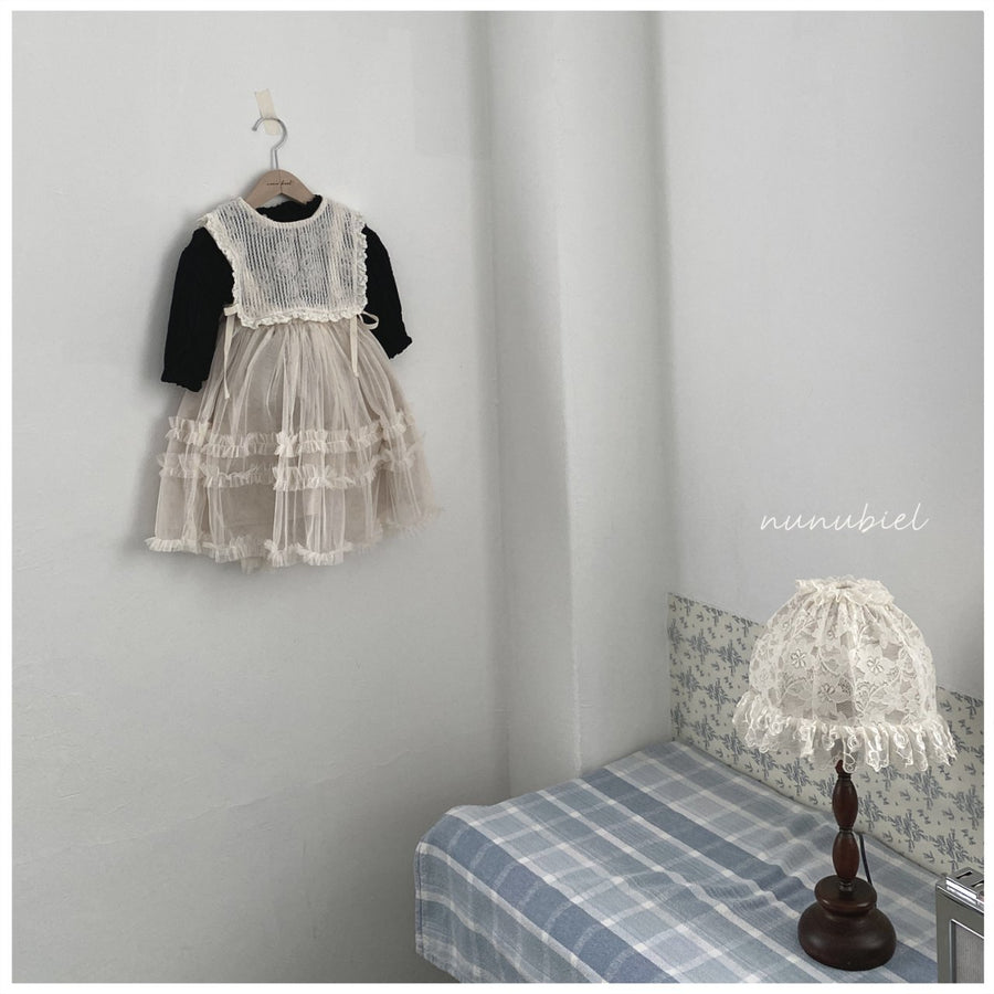 【nunubiel】 frill net dress