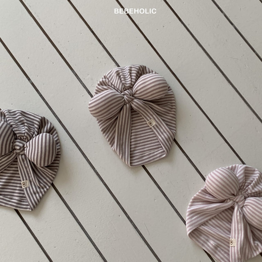 【bebeholic】  Pom Pom Ribbon Turban